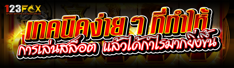 เทคนิคเล่นสล็อต ให้ได้กำไรเพิ่มมากยิ่งขึ้น